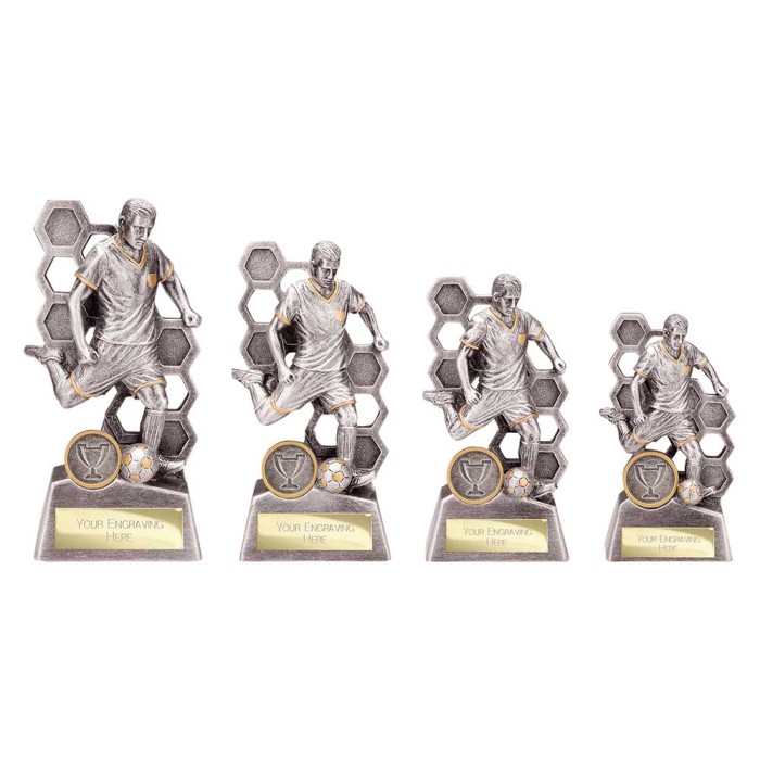 DYNAMO FOOTBALL RESIN TROPHY 2 SIZES 13CM  & 15CM